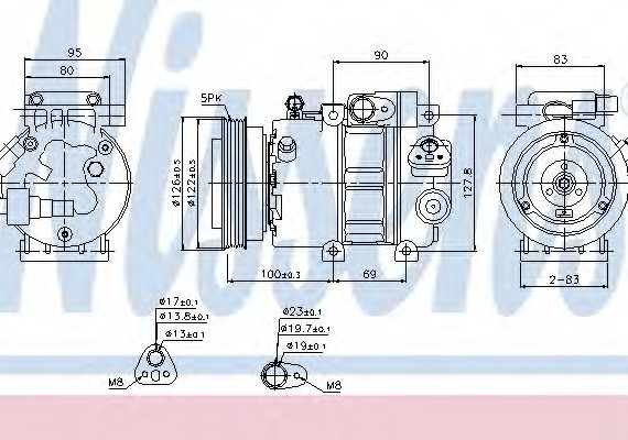 89292 NISSENS (Дания) Компресор HY ACCENT(05-)1.5 CRDi(+)[OE 977011E300] NISSENS