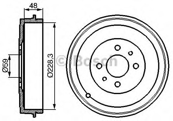 0986477088 BOSCH Барабан тормозной 0986477088 BOSCH