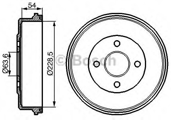 0986477051 BOSCH Барабан гальмівний 0986477051 BOSCH