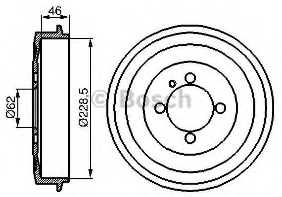 0986477039 BOSCH Барабан гальмівний 0986477039 BOSCH