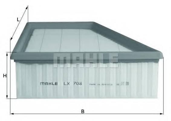 LX 708 MAHLE Фильтр воздушный Skoda LX 708 MAHLE