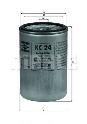 KC 24 MAHLE Фильтр топливный Volvo, KC 24 MAHLE