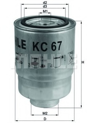 KC 67 MAHLE Фільтр палива