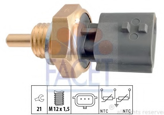 7.3365 FACET Датчик температуры Logan 1.4/1.6 04-/Sandero/Stepway 1.6 09- (7.3365) FACET