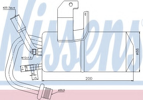 95317 NISSENS (Дания) Осушувач кондиціонера 95317 NISSENS