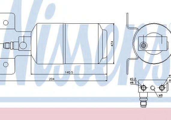 95169 NISSENS (Дания) Осушувач кондиціонера 95169 NISSENS