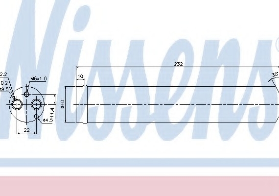 95452 NISSENS (Дания) Осушувач кондиціонера 95452 NISSENS