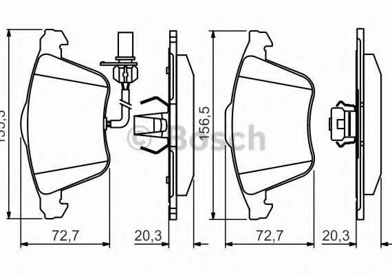 0986495272 BOSCH Тормозные колодки 0986495272 BOSCH