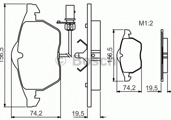 0986495232 BOSCH Тормозные колодки 0986495232 BOSCH