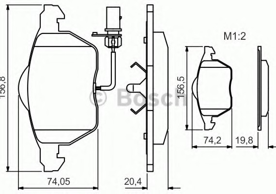 0986495241 BOSCH Гальмівні колодки 0986495241 BOSCH