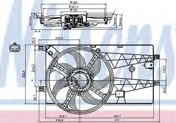 85693 NISSENS (Дания) Вентилятор РАДИАТОРА 85693 NISSENS