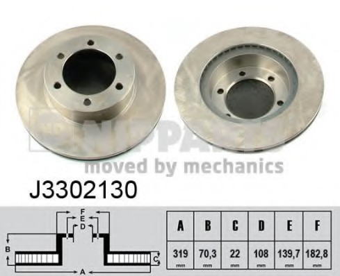 J3302130 NIPPARTS (Нидерланды) Диск гальмівний J3302130 NIPPARTS