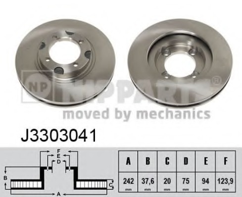 J3303041 NIPPARTS (Нидерланды) Диск гальмівний J3303041 NIPPARTS