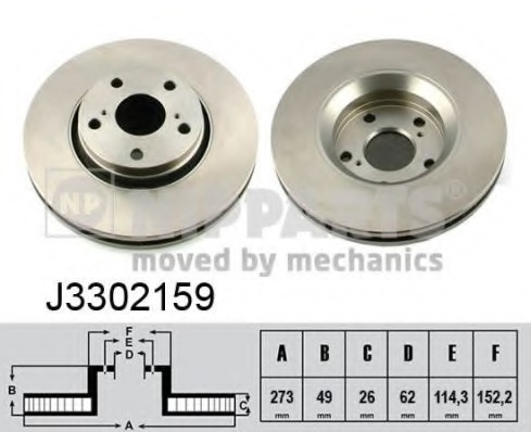 J3302159 NIPPARTS (Нидерланды) Диск тормозной J3302159 NIPPARTS