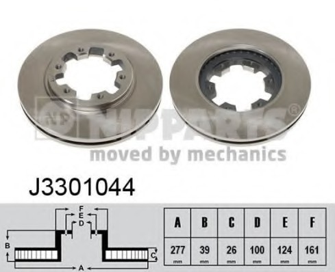 J3301044 NIPPARTS (Нидерланды) Диск гальмівний J3301044 NIPPARTS