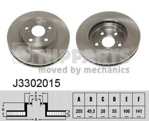 J3302015 NIPPARTS (Нидерланды) Диск гальмівний J3302015 NIPPARTS