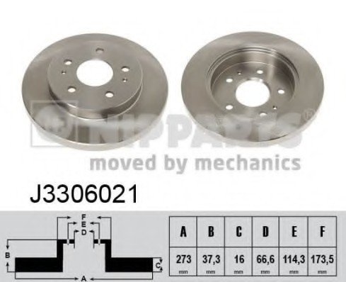 J3306021 NIPPARTS (Нидерланды) Диск гальмівний J3306021 NIPPARTS