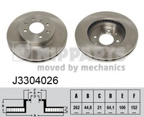 J3304026 NIPPARTS (Нидерланды) Диск гальмівний J3304026 NIPPARTS