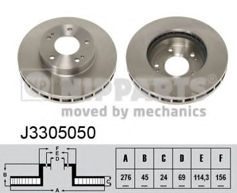 J3305050 NIPPARTS (Нидерланды) Диск тормозной J3305050 NIPPARTS