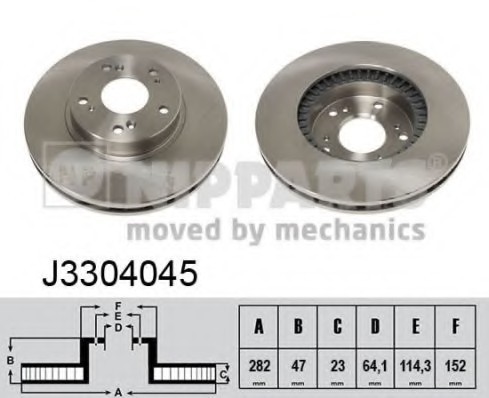 J3304045 NIPPARTS (Нидерланды) Диск тормозной J3304045 NIPPARTS