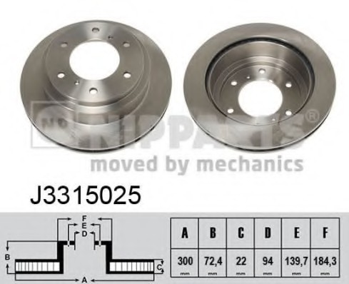 J3315025 NIPPARTS (Нидерланды) Диск гальмівний J3315025 NIPPARTS