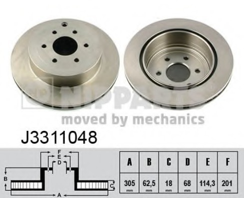 J3311048 NIPPARTS (Нидерланды) Диск гальмівний J3311048 NIPPARTS