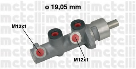 05-0472 METELLI (Италия) Циліндр гідравлічний гальмівний