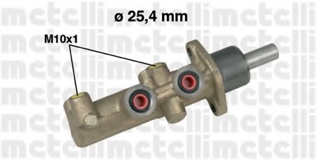 05-0481 METELLI (Италия) Циліндр гідравлічний гальмівний