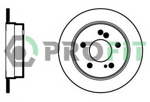 Фото диск гальмівний 5010-0122 PROFIT 5010-0122 PROFIT 5010-0122 PROFIT Диск гальмівний 5010-0122 PROFIT