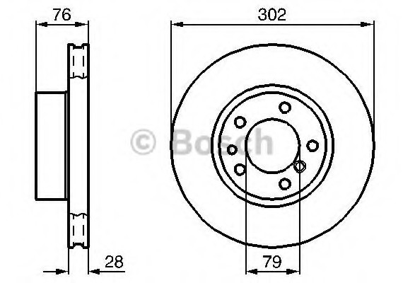 Диск гальмівний 0986478317 BOSCH