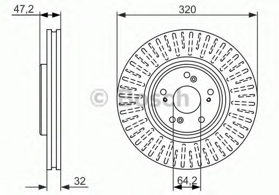 0986479741 BOSCH Диск гальмівний 0986479741 BOSCH