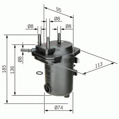 0450907012 BOSCH Фільтр паливний