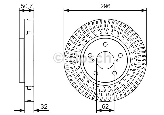 0986479T37 BOSCH Диск гальмівний 0986479T37 BOSCH