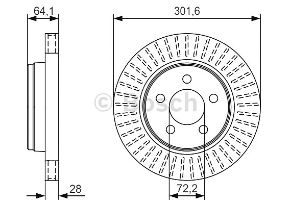 0986479U04 BOSCH Диск тормозной 0986479U04 BOSCH
