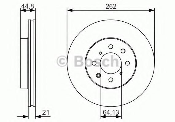 0986479R80 BOSCH Диск тормозной 0986479R80 BOSCH