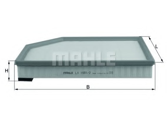 LX1591/2 MAHLE Фильтр воздушный (пр-во Knecht-Mahle)