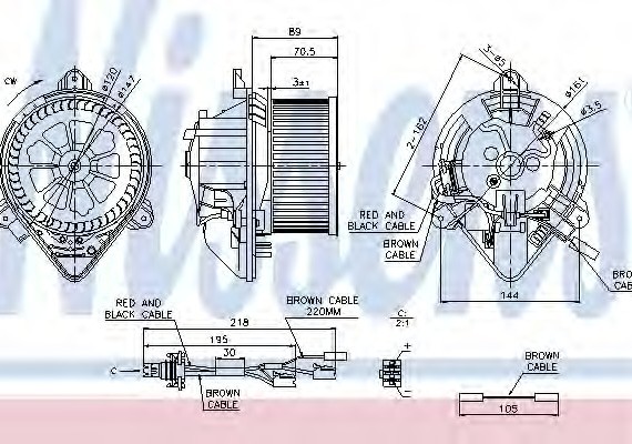 87042 NISSENS (Дания) Вентилятор салона 87042 NISSENS