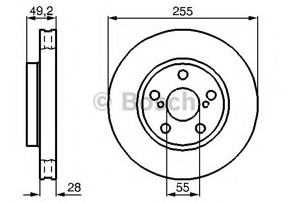 0986478858 BOSCH Тормозной диск Bosch 0986478858