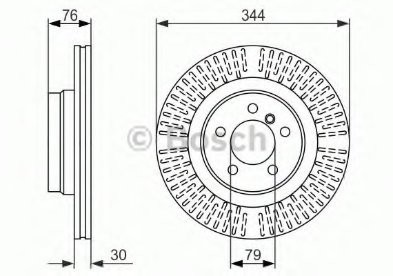 0986479489 BOSCH Тормозной диск Bosch 0986479489