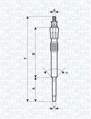 062900043304 MAGNETI MARELLI (Италия) UC40A Свеча накала 062900043304