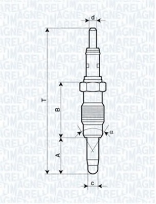 062900011304 MAGNETI MARELLI (Италия) Свічка розжарювання