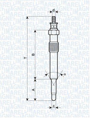 062900018304 MAGNETI MARELLI (Италия) UC22A Свеча накала 062900018304