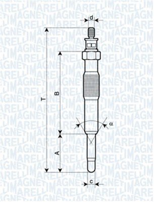 062900017304 MAGNETI MARELLI (Италия) UC21A Свеча накала 062900017304