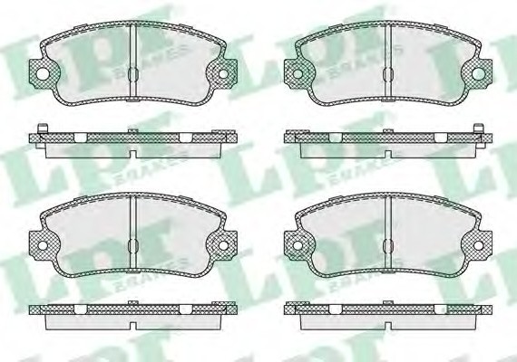 05P128 LPR Комплект гальмівних колодок з 4 шт. дисків
