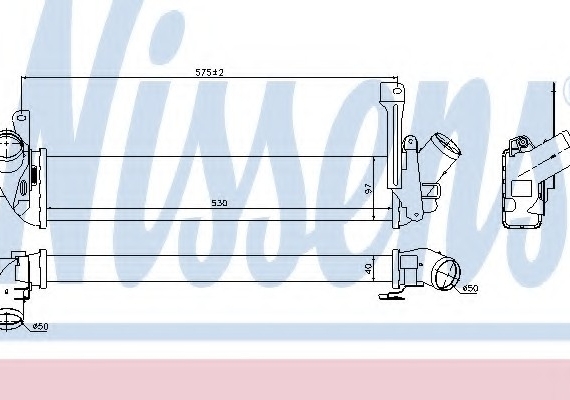 96563 NISSENS (Дания) Радиатор наддува 96563 NISSENS