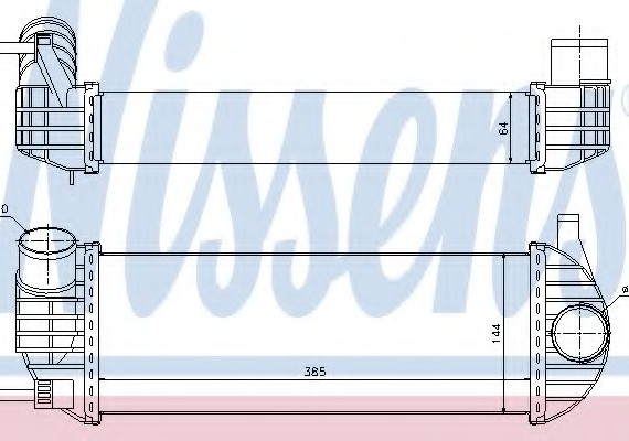 96572 NISSENS (Дания) Радіатор наддуву 96572 NISSENS