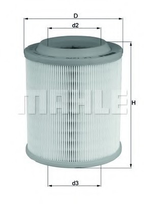 LX1275 MAHLE Фільтр повітряний Audi A8 2.8-4.2 02-10