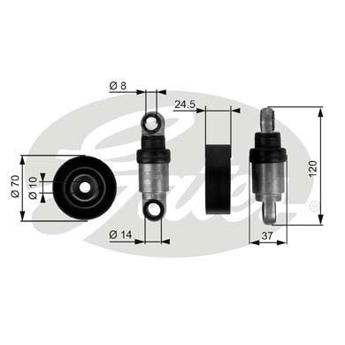 T38242 GATES Натягувач ременя T38242 GATES