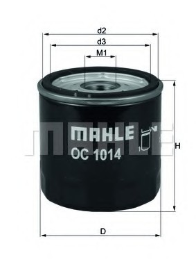 OC1014 MAHLE Фільтр масляний OC1014 MAHLE