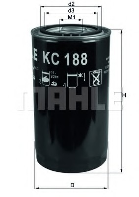 KC188 MAHLE Фильтр топливный Mahle KC188